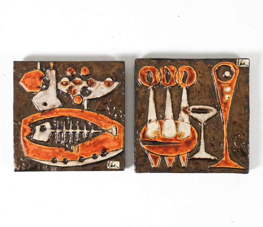 HELMUT SCHAFFENACKER CERAMIC TILE ART C. 1970S (1 of 12)