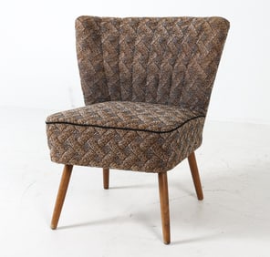 SCANDINAVIAN WOOL COCKTAIL CHAIR C. 1950S