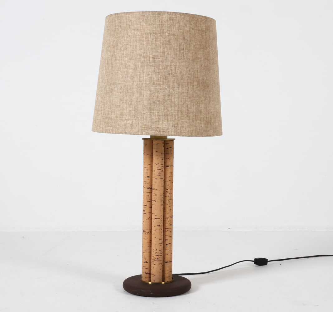 INGO MAURER STYLE CORK TABLE LAMP C. 1970S (1 of 9)