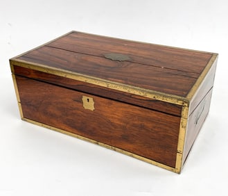 ANTIQUE REGENCY ROSEWOOD LAP DESK C. 1820'S