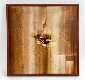 WILLIAM MEYERS (20TH C.) ABSTRACT OIL ON CANVAS