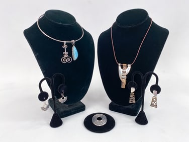 GROUPING OF SILVER JEWELRY INCL. STERLING