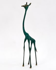 VINTAGE ITALIAN BRONZE GIRAFFE SCULPTURE
