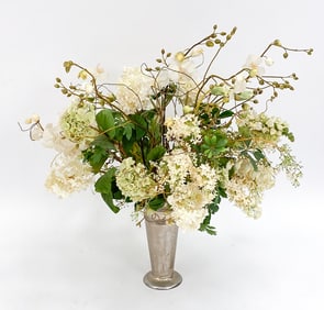 DIANE JAMES FAUX FLOWER ARRANGEMENT IN VASE