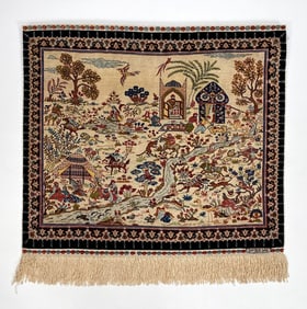 TURKISH SCHOOL SILK TEXTILE RUG