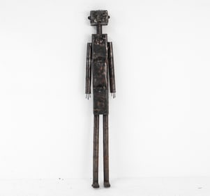 CHINESE STUDIO ART TIN ROBOT SCULPTURE