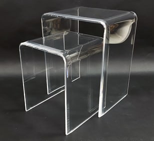 (2) LUCITE NESTING TABLES