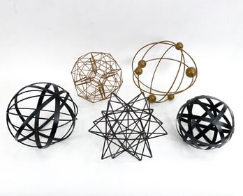 CONTEMPORARY METAL ORB DECORATIONS