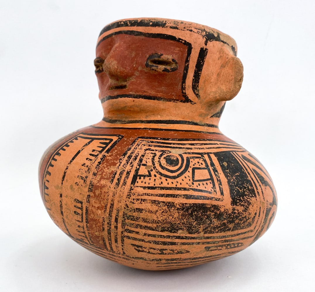 PRE-COLUMBIAN STYLE POLYCHROME CLAY POTTERY (1 of 9)