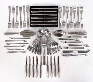 STAINLESS STEEL FLATWARE INCL. LAUFFER HOLLAND