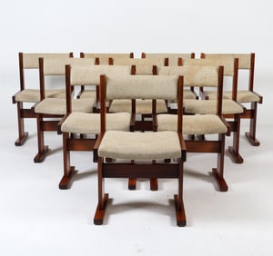 (10) POUL POULSEN GANGSO ROSEWOOD DINING CHAIRS