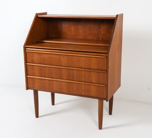 MID-CENTURY DANISH TEAK SECRETARY DESK C. 1960S