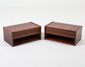 PAIR OF DANISH ROSEWOOD FLOATING NIGHTSTANDS