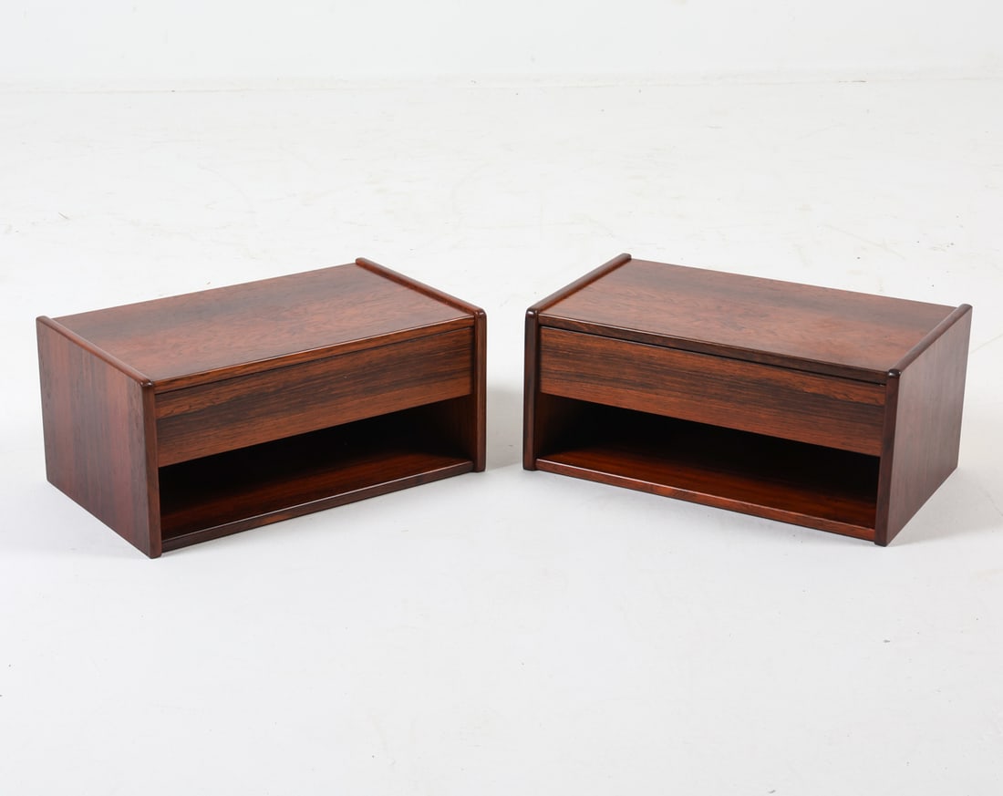 PAIR OF DANISH ROSEWOOD FLOATING NIGHTSTANDS (1 of 12)