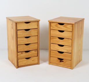 (2) SWEDISH PINE CHESTS OF DRAWERS