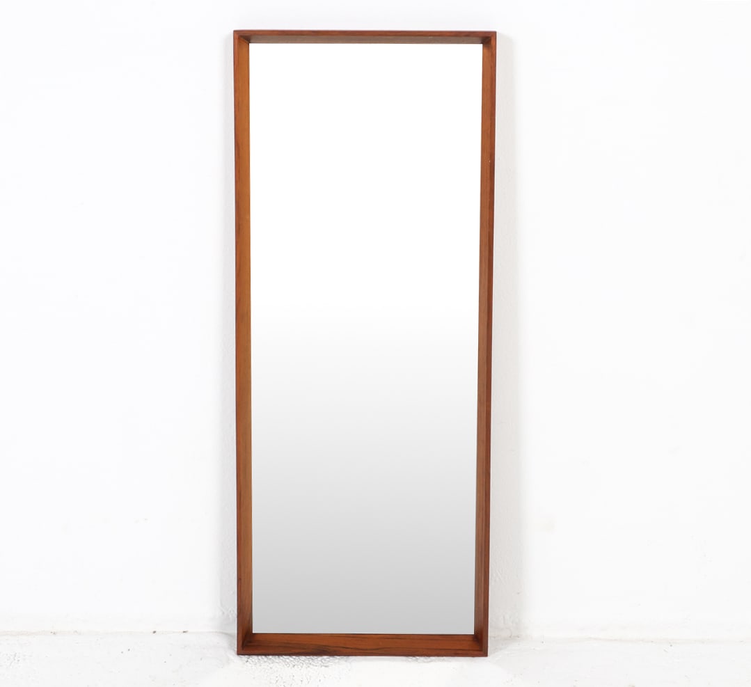 MID-CENTURY DANISH ROSEWOOD WALL MIRROR C. 1960S (1 of 8)