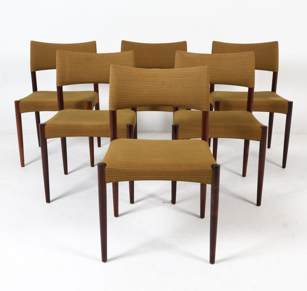 LARSEN & MADSEN DANISH ROSEWOOD DINING CHAIRS (1 of 12)