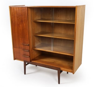 FRANTISEK MEZULANIK CZECH WALNUT BOOKCASE C. 1960S