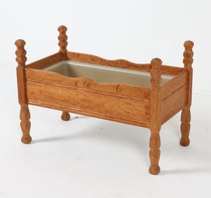 KJAERNULF STYLE DANISH OAK PLANTER C. 1960S