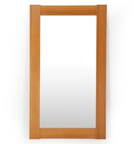 MID-CENTURY DANISH PINE WALL MIRROR C. 1970S