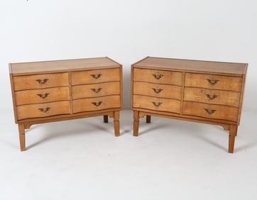 PAIR OF KJAERNULF STYLE DANISH OAK CHESTS C. 1970S