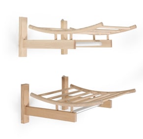 PAIR OF OREBO SWEDISH PINE COAT RACKS