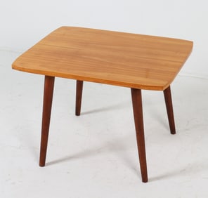 POLISH WALNUT SIDE TABLE C. 1960S