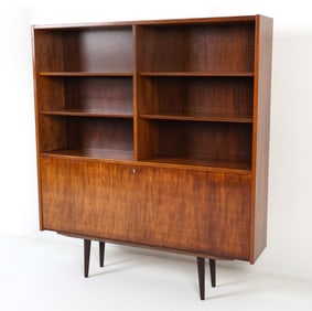 HUNDEVAD DANISH ROSEWOOD BOOKCASE CABINET C. 1970S