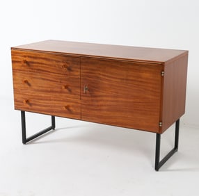 INTERIOR PRAHA CZECH MAHOGANY CABINET C. 1970S