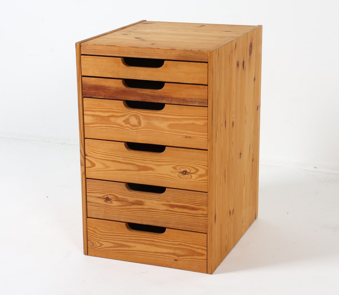 SWEDISH PINE CHEST OF DRAWERS C. 1970S (1 of 14)