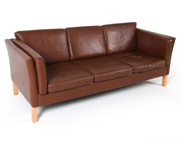 MOGENS HANSEN DANISH LEATHER SOFA