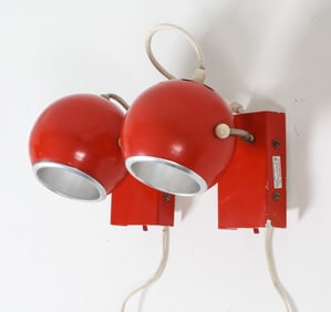 PAIR ELEKTROFEM SPACE AGE EYE BALL SCONCES