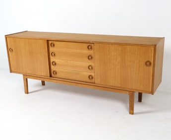 MID-CENTURY CZECH OAK SIDEBOARD C. 1970S