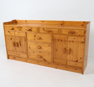 ROLAND WILHELMSSON STYLE PINE SIDEBOARD C. 1960S