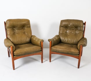 PAIR GOTE-MOBLER NASSJO AB SWEDISH LOUNGE CHAIRS