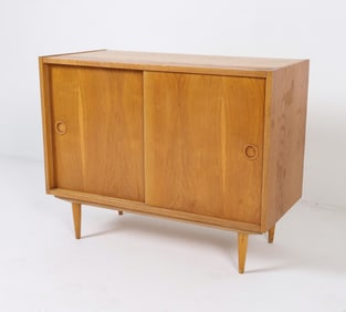 MID-CENTURY CZECH OAK CABINET