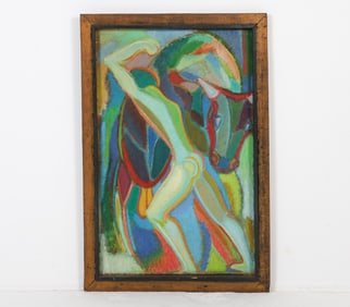 20TH C. DANISH ABSTRACT O/C PAINTING