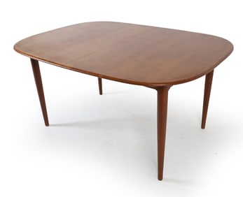 DANISH TEAK EXTENDING DINING TABLE C. 1960S