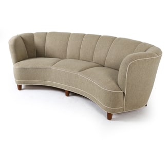 MID-CENTURY DANISH BANANA SOFA C. 1950S