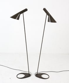 PAIR OF ARNE JACOBSEN 'AJ' FLOOR LAMPS C. 1960S