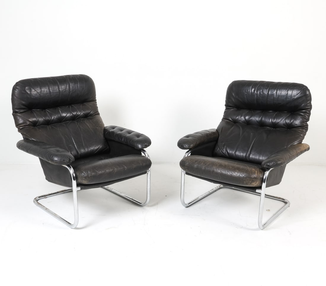 SAM LARSSON FOR DUX LEATHER LOUNGE CHAIRS (1 of 14)