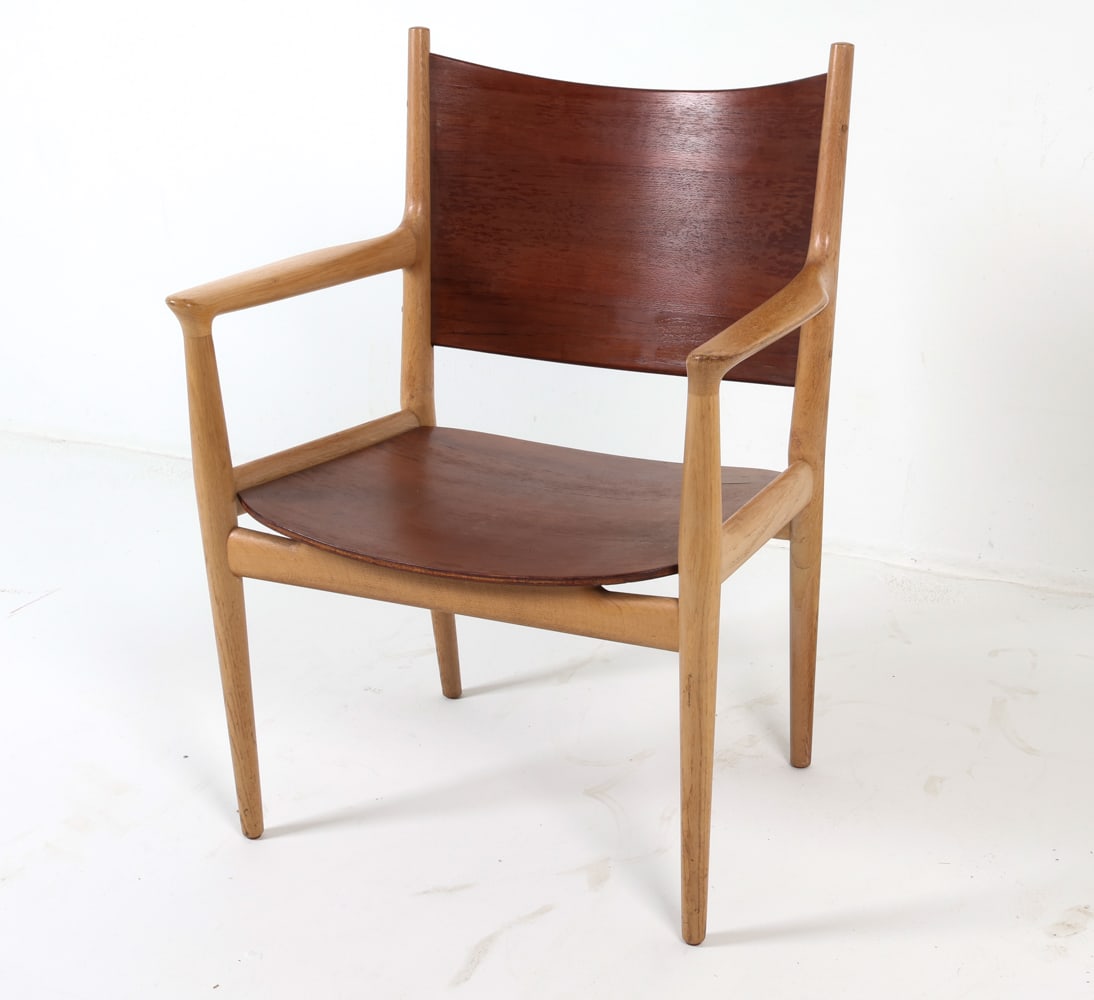 HANS WEGNER OAK & TEAK JH 315 CHAIR C. 1970S (1 of 16)