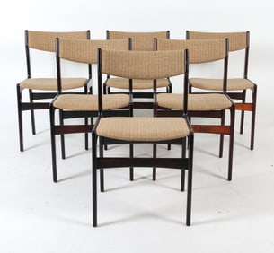 (6) ERIK BUCH MODEL 49 ROSEWOOD DINING CHAIRS