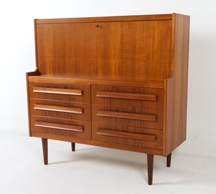 SIGFRID OMANN DANISH TEAK SECRETARY C. 1960S