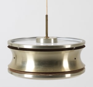 DANISH ALUMINUM PENDANT LIGHT C. 1960S