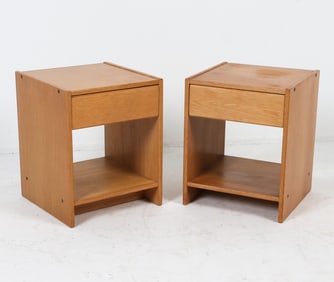 PAIR OF DANISH OAK NIGHTSTANDS C. 1970S