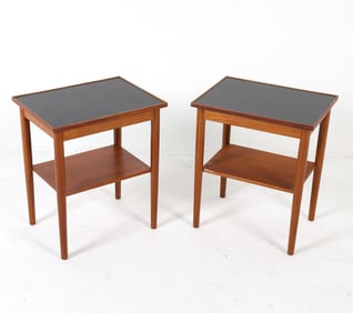 PAIR OF DANISH TEAK SIDE TABLES C. 1960S