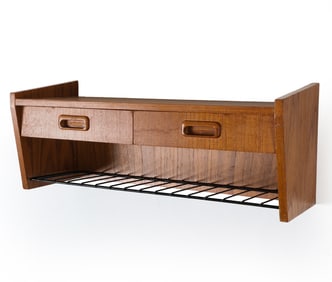 SCANDINAVIAN TEAK WALL SHELF C. 1960S