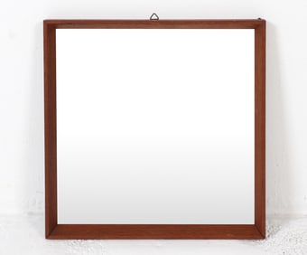 DANISH TEAK WALL MIRROR C. 1960S