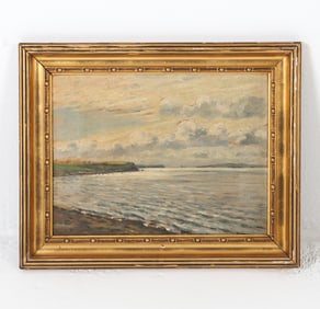 DANISH O/C SEASCAPE PAINTING EARLY 20TH C.